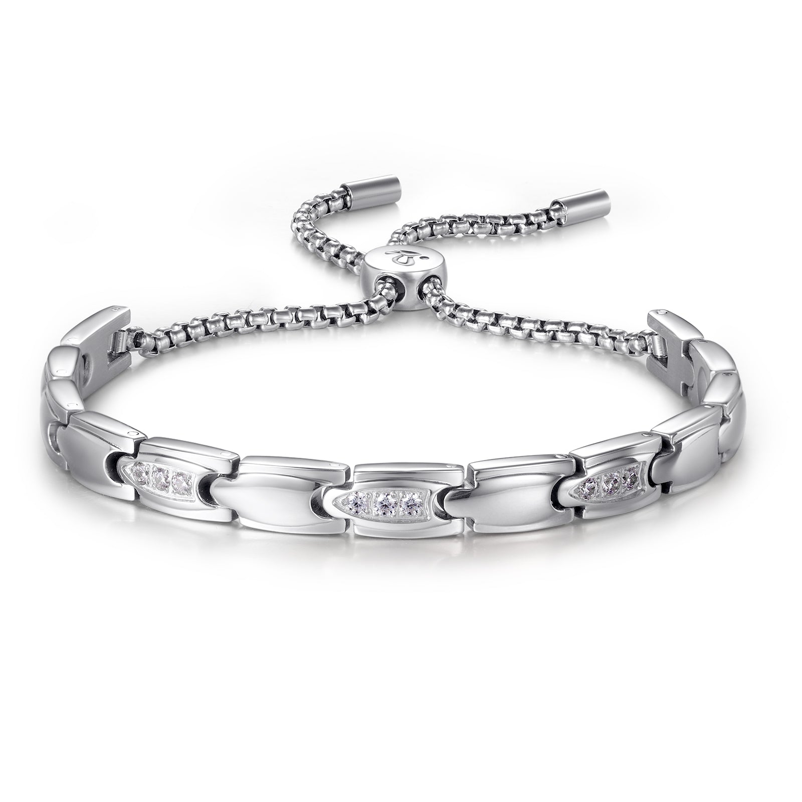 Rainso New Women Silver Effective Powerful Magnetic Bracelet