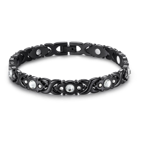 Valentine's Day Gifts - Stainless Steel Magnetic Bracelets , OSB-1541BKWFIR