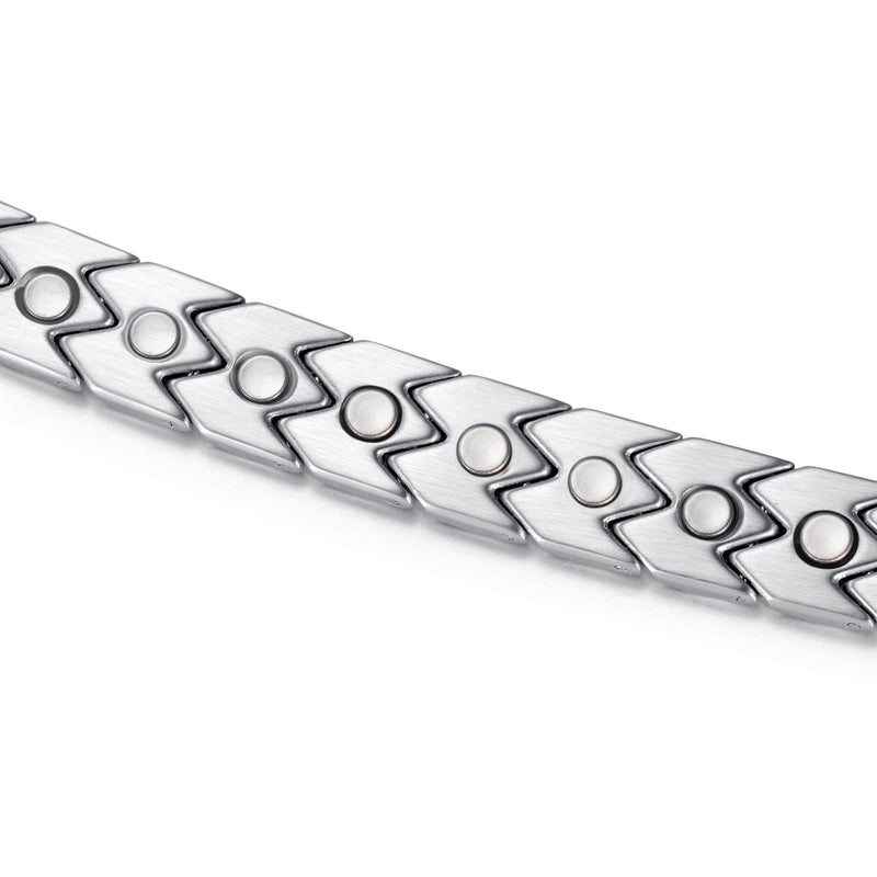 Powerful Stainless Steel Magnetic Bracelet , Silver , OSB-2394S-M