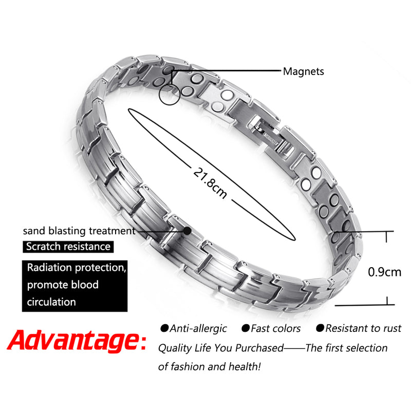 High Gauss Most Effective Powerful Women Titanium Magnetic Therapy Bracelets