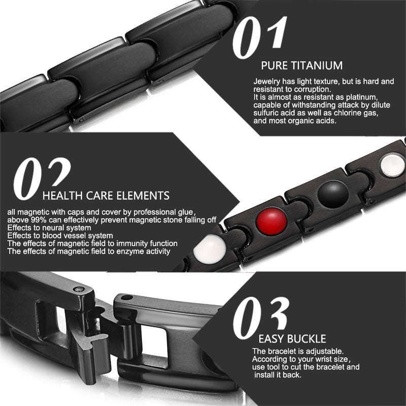 Powerful Stronger Titanium Magnetic Bracelet for Arthritis
