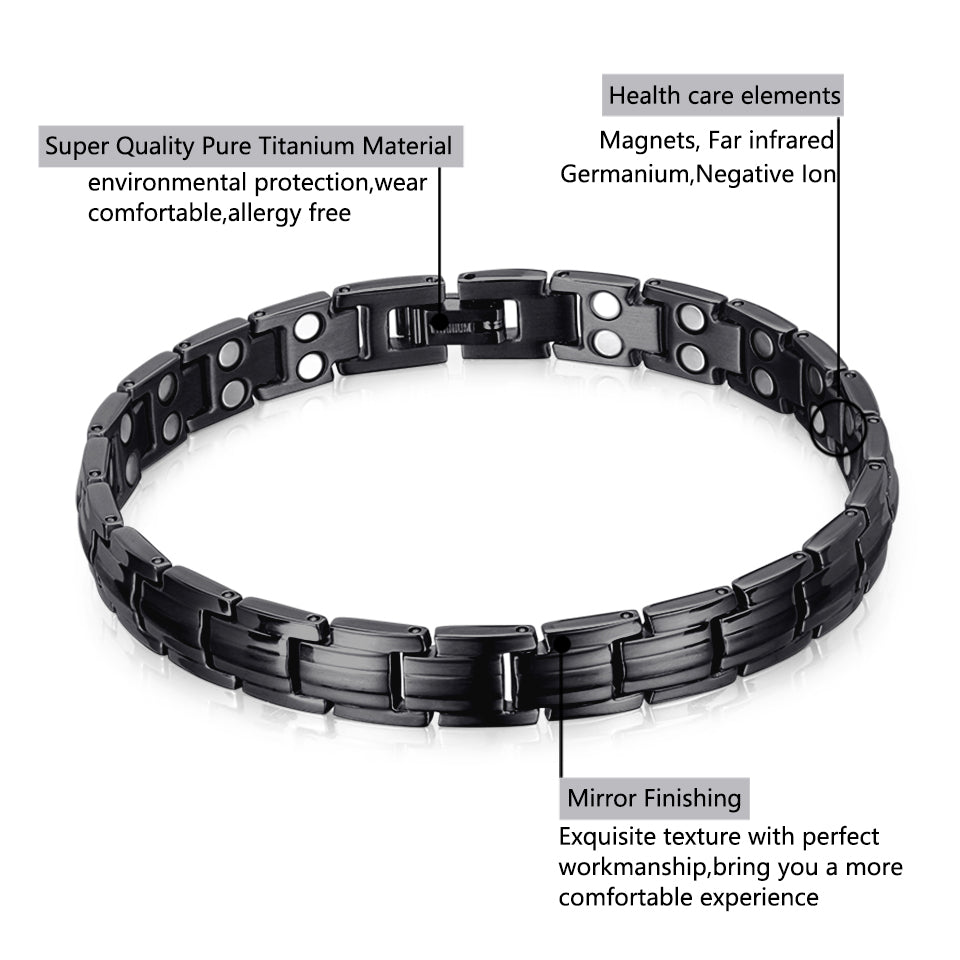 High Gauss Most Effective Powerful Women Titanium Magnetic Bracelet Benefits