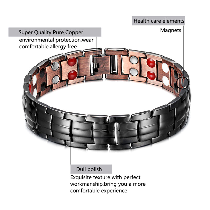 Copper Magnetic Bracelets for Joint Pain , OCB-1537FIRGUN