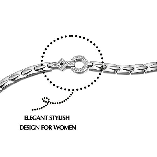 Stainless Steel Womens Magnetic Bracelet for Pain Relieve