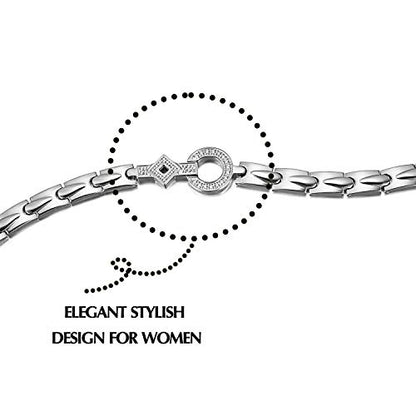 Stainless Steel Womens Magnetic Bracelet for Pain Relieve