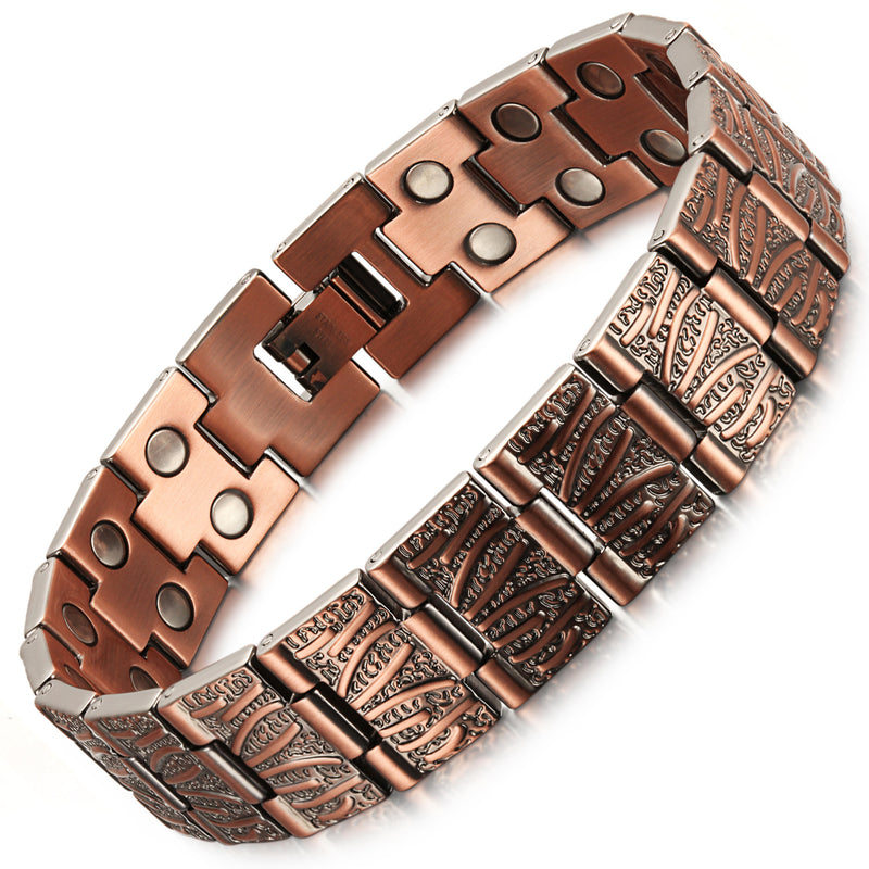 Men's Christ Cross Pure Copper Magnetic Bracelet,OCB-225 – Welmag