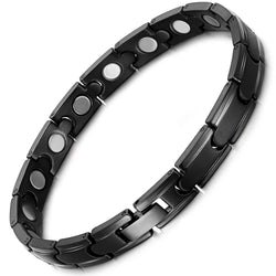 Titanium Ultra Strength Magnetic Bracelets , Black , OTB-028BK