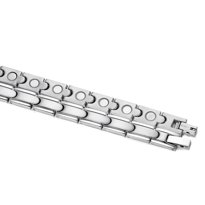 Titanium Ultra Strength Magnetic Bracelets , Silver , OTB-028S