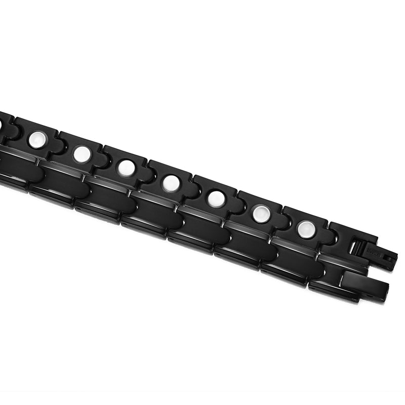 Titanium Ultra Strength Magnetic Bracelets , Black , OTB-028BK