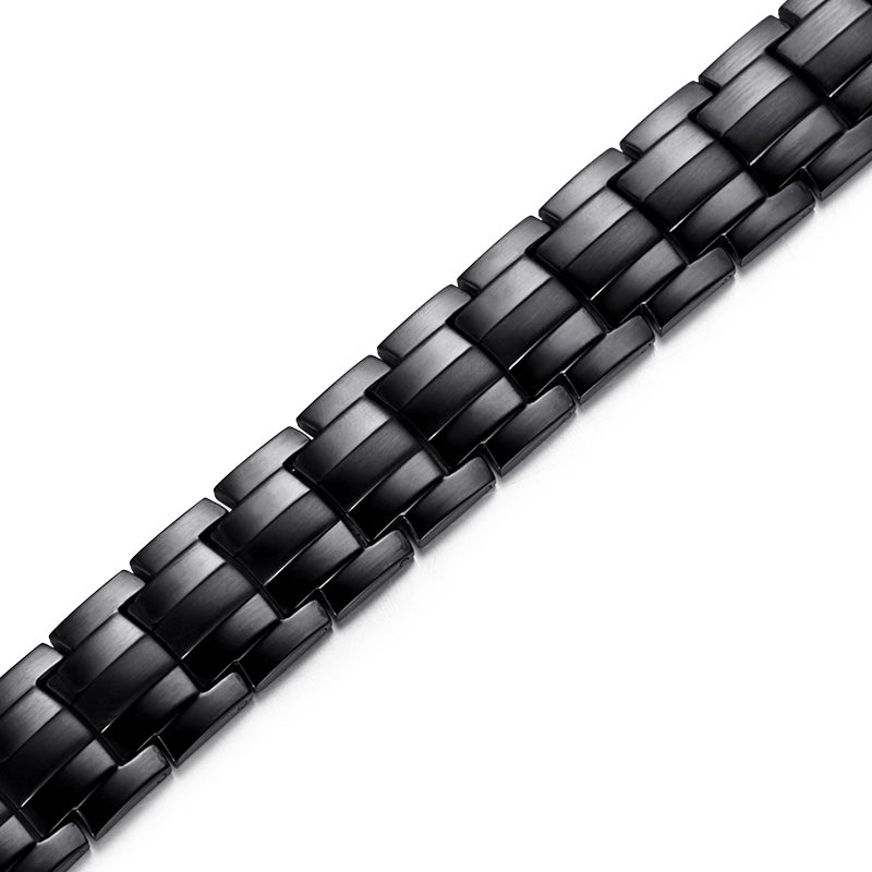 Men's Powerful Stainless Steel Magnetic Bracelet , Black , OSB-1537BK
