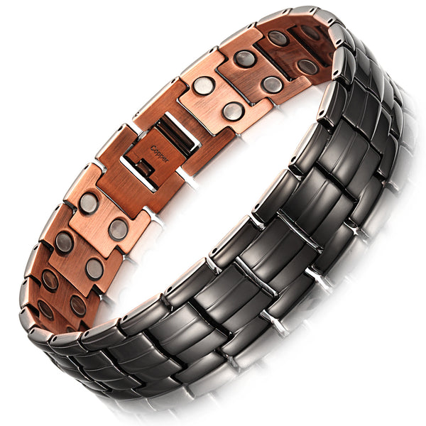 Mens Copper Bracelets  Natural Pain relief from Arthritis  Magnetic  Mobility