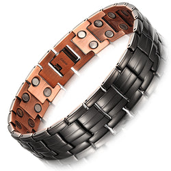 Men copper bracelets black pure copper (bright black) | arthritis & insomnia and anxiety