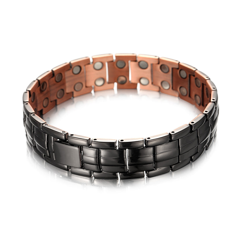 Men copper bracelets black pure copper (bright black) | arthritis & insomnia and anxiety