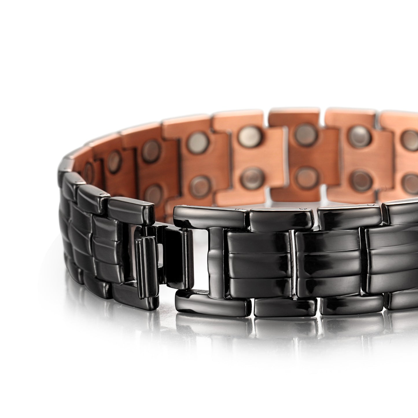 Magnetic Shield Black Plating Copper Magnetic Bracelet