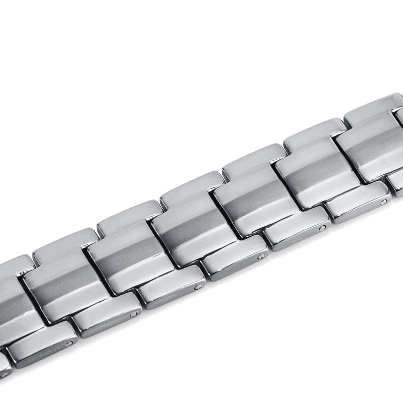Stainless Steel Men Magnetic Bracelets , Silver/ Black / Silver Gold , OSB-1537