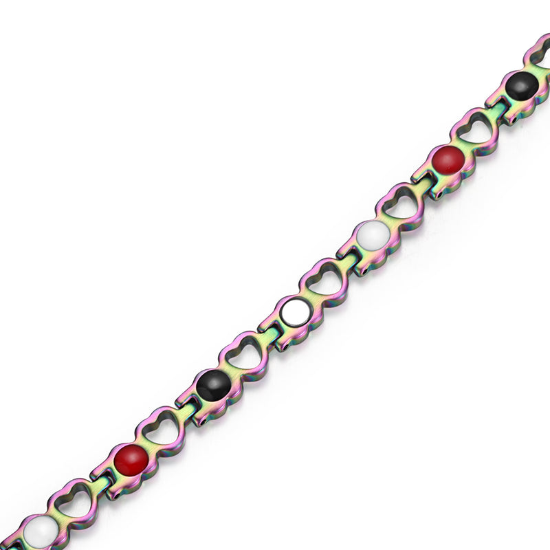 Stainless Steel Powerful Women Bracelet , Mix Color , OSB-082CRFIR