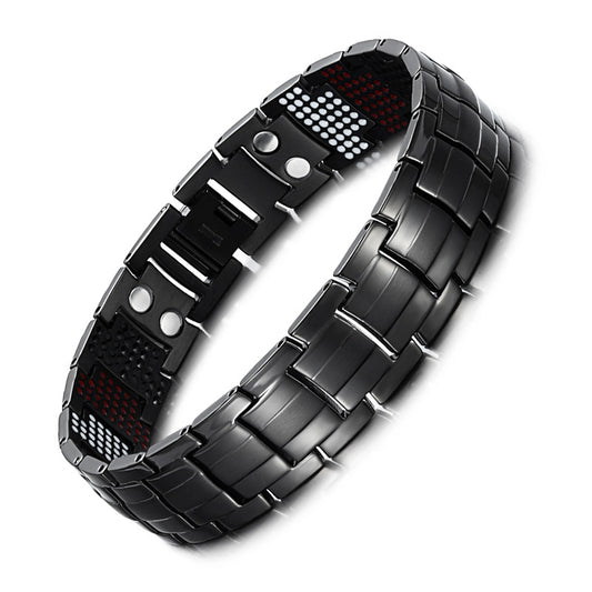 Promotional Mens Magnetic Bracelet For Pain Relief Titanium 4 in 1 Balance Bracelet