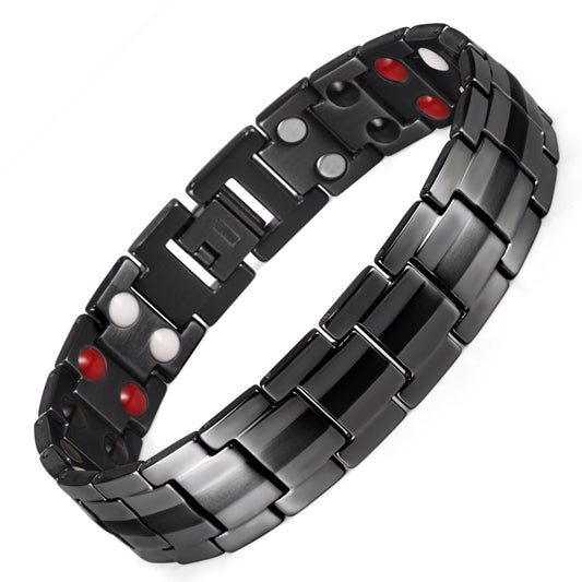 Titanium Mens Magnetic Therapeutic Bracelets Benefit for Wrist Pain