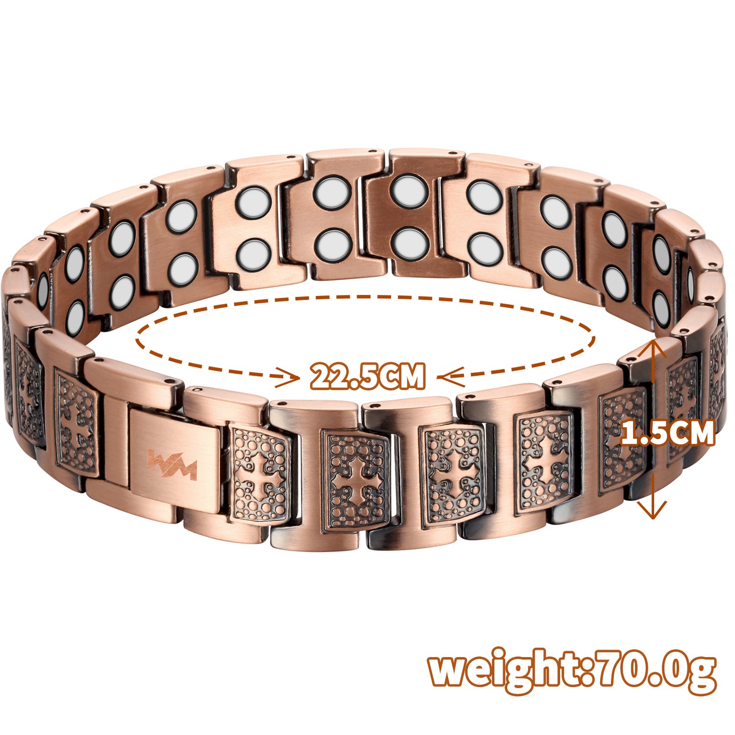 Pure Copper Magnetic Therapy Bracelet for Pain